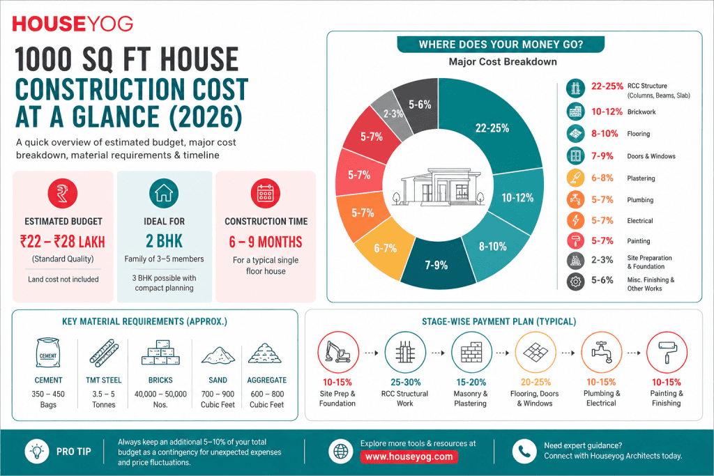 1000 Sq Ft House Construction Cost India