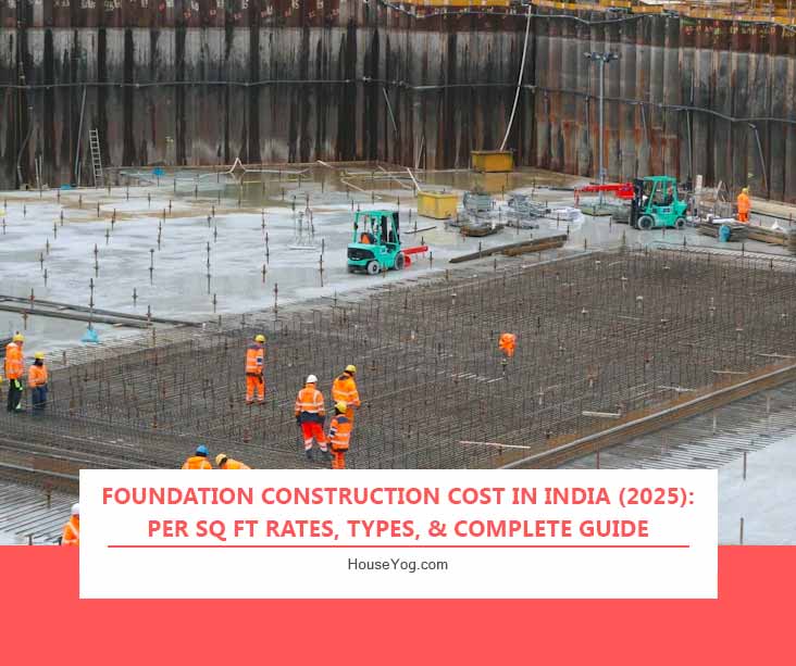Foundation Construction Cost in India (2025): Per Sq Ft Rates, Types, & Complete Guide