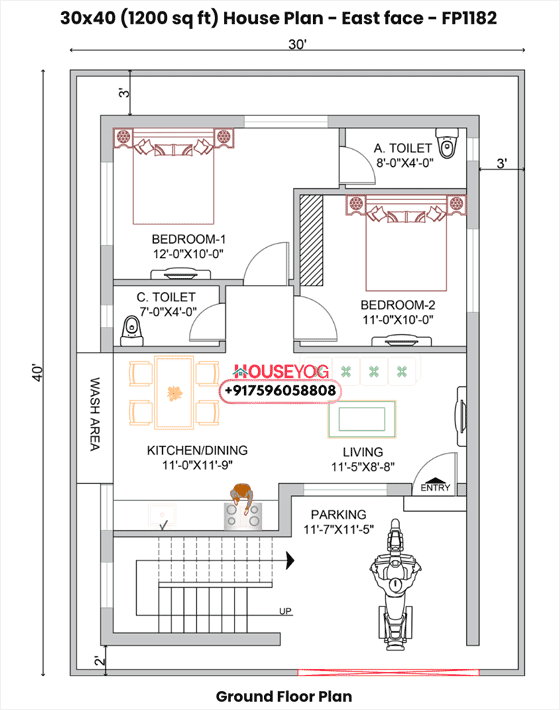 Parking Planning in a 30×40 Plot