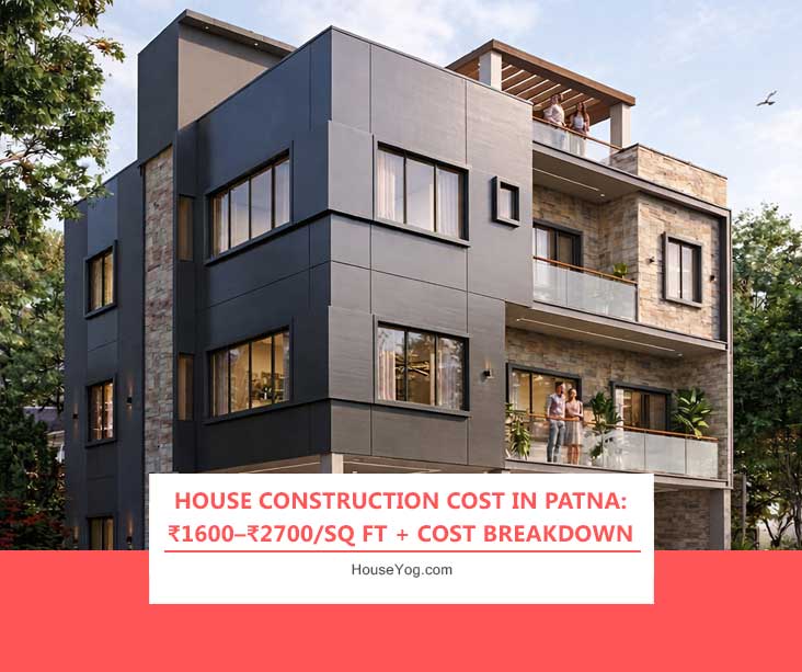 House Construction Cost in Patna: ₹1600–₹2700/sq ft + Cost Breakdown