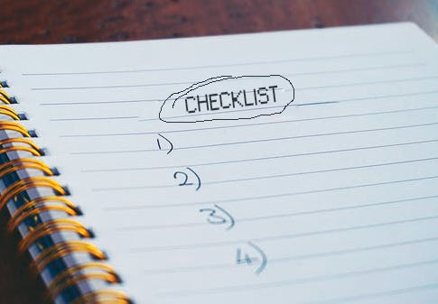 Make a checklist of things to do