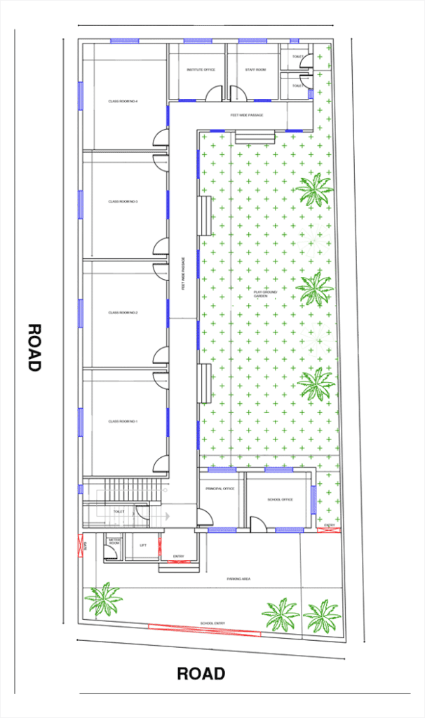 School ground floor plan