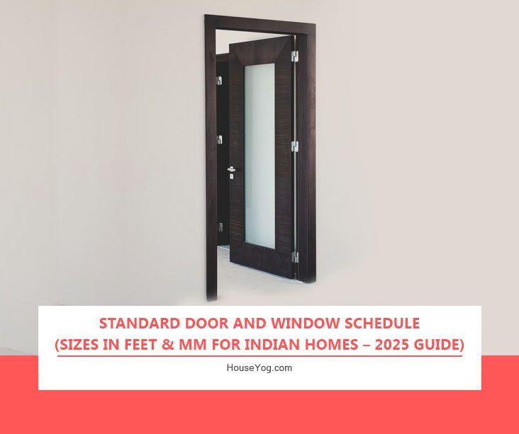 Standard Door and Window Schedule (Sizes in Feet & mm for Indian Homes – 2025 Guide)