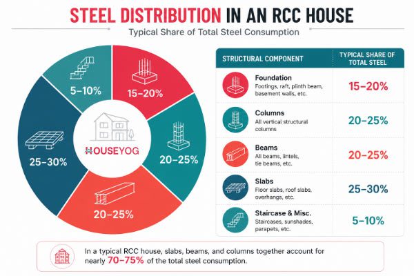 Steel Distribution in an RCC House