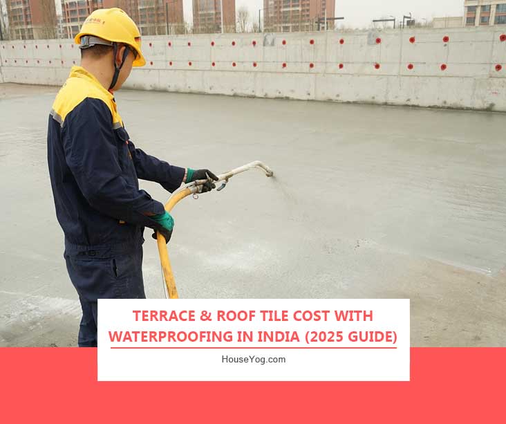 Terrace and roof tiles with waterproofing - price guide in India 2025