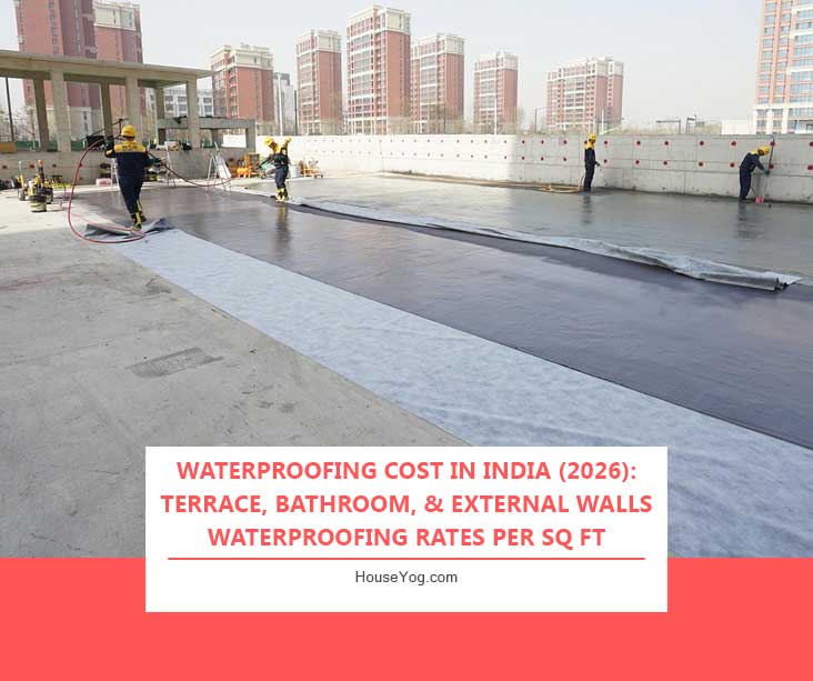 Waterproofing Cost in India (2026): Terrace, Bathroom, & External Walls Waterproofing Rates per Sq Ft