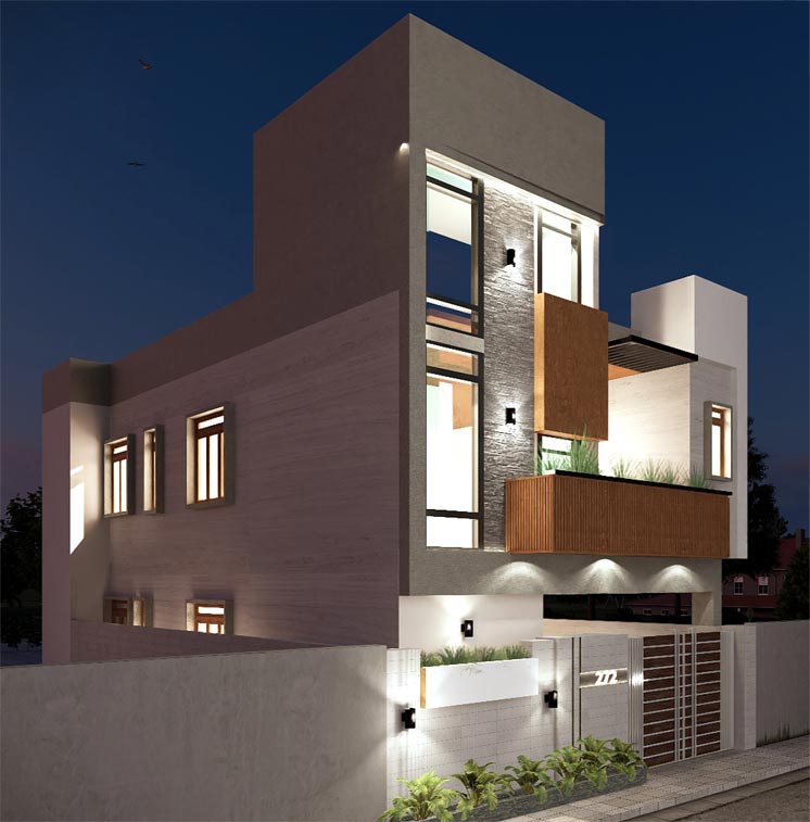 3D elevation design by Houseyog in Dhanbad