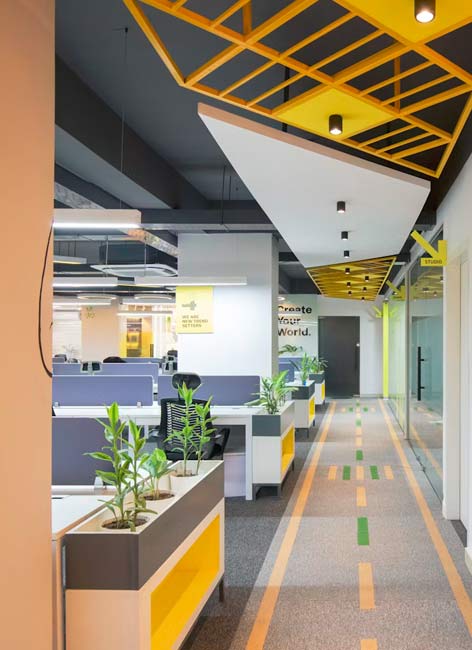 commercial interior project is planned by architects
