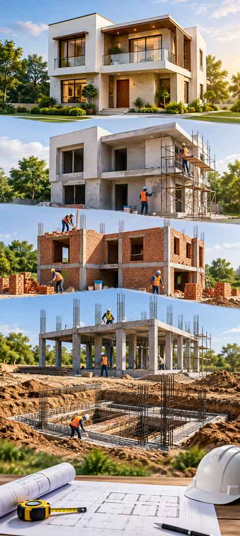 Different Stages of Construction