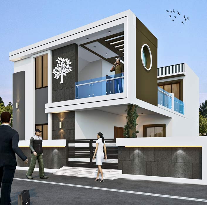 Modern home elevation design
