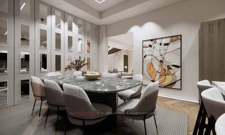 Modern White Dining Room Design with Elegant Interiors