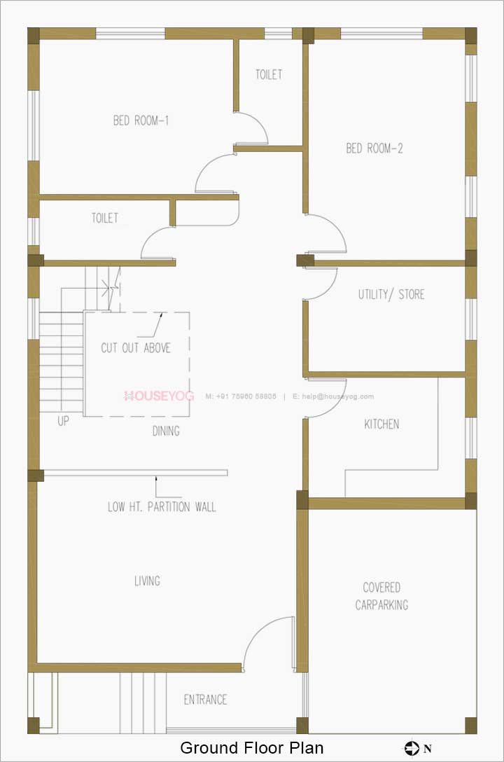 40x60 House Plan 4 Bhk East Facing Duplex House Design With Open Terrac
