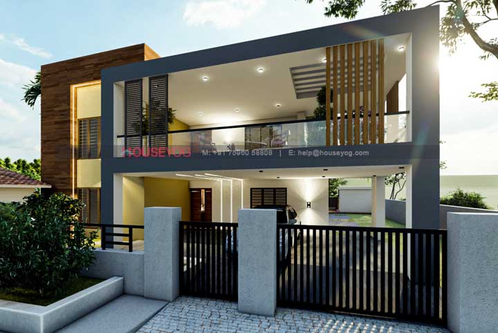 65x75 House Plan 4 Bedroom Villa Modern House Plan Front Design 4875