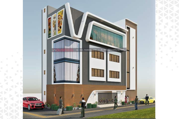 House Elevation - Modern Glass Corner View