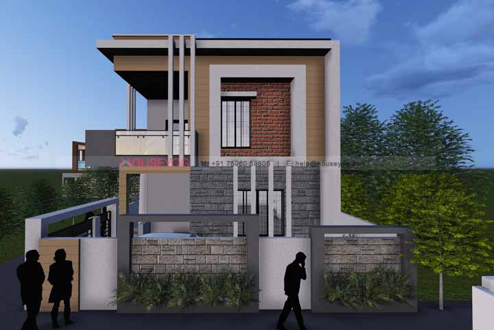 3 BHK Small House Plan Modern Design