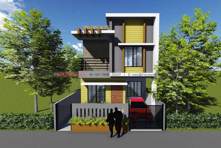 3 Bedroom House Plan - 24 by 53 House Design