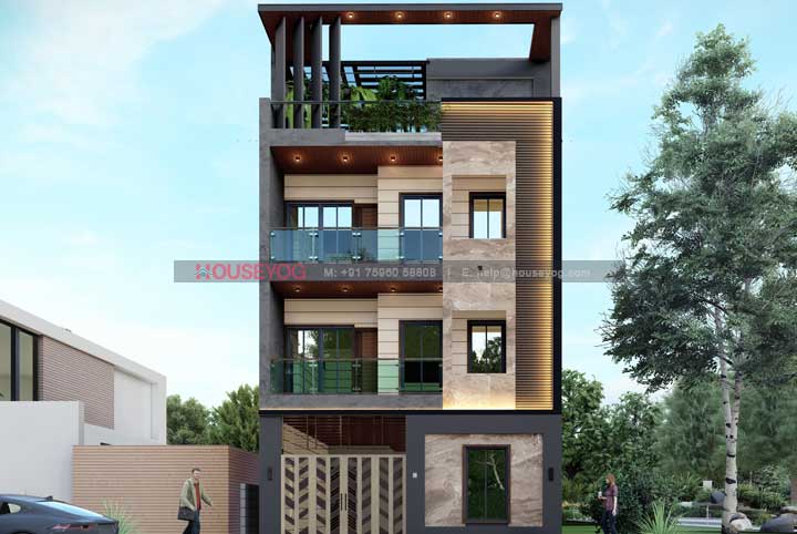 25x45 House Plan West Facing, Vastu Plan, 3D House Design